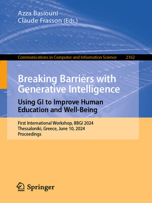 cover image of Breaking Barriers with Generative Intelligence. Using GI to Improve Human Education and Well-Being